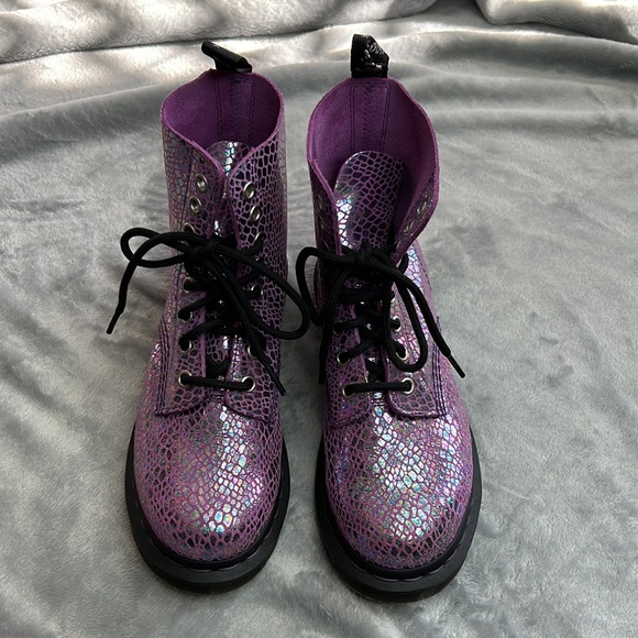 Dr. Martens 1460 Pascal Snake Metallic Suede Lace Up Boots UK3 EU36 US5 - Picture 2 of 13